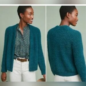 Anthropologie / Sleeping On Snow | Eyelash Cardigan | Size XS | Emerald Color